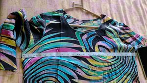 Tailored Print Pure Satin Dress