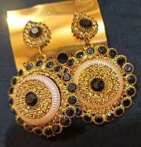 Statement Earrings - Gold &amp; Black