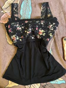 Y2k Black Padded Top