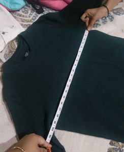 Bottle Green Ribbed Mens T-Shirt