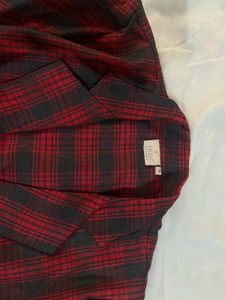 Red &amp; Black Plaid Blazer