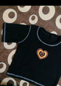 Black T-shirt with Heart