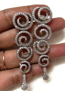 Elegant Spiral Drop Earrings
