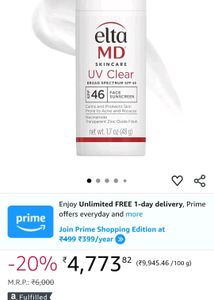 EltaMD UV Clear Facial Sunscreen SPF 46