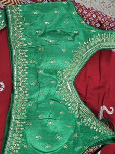 Green Embroidered Blouse