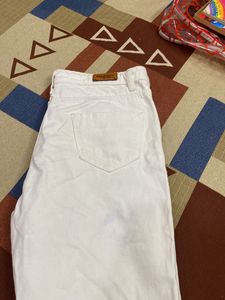 white Straight Leg Pants