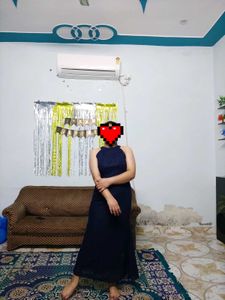 Elegant Navy Blue Maxi Dress