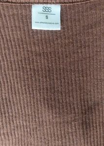 Brown Ribbed Polo Tank Top