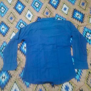 Stylish Blue Long Sleeve Shirt
