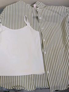 Shirt With Inner Crop Top