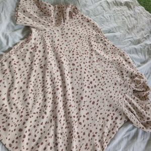 Cute Brown Polka Dot Top