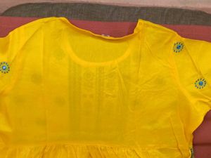 BrandNew BeautifulEmbroidery Yellow NairaCutKu