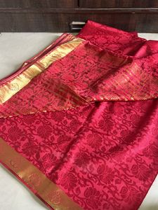 Beautiful Red Coloured Saree❤️