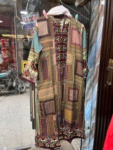 Pre Winter Brand New Patchwork Print Kurta set