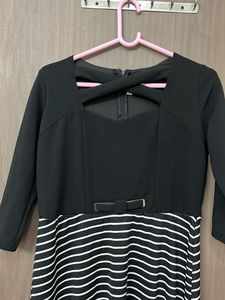 woollen party wear  Striped Dress