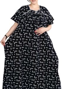 Bindass female collection Women Nighty (Black)Supe