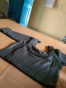 Black Ruffle Blouse