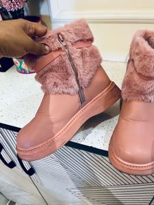 Cute Pink Winter Boots