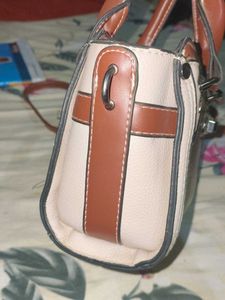 Tan &amp; Brown Satchel