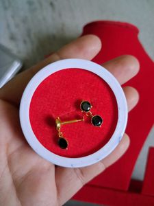 Earrings: Gold &amp; Black