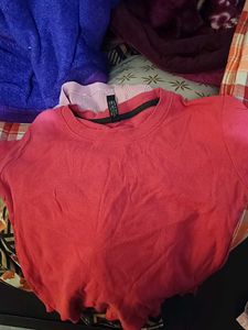 Pink Knit Button-Up Top