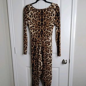 Shein Leopard Print Jumpsuit Dress