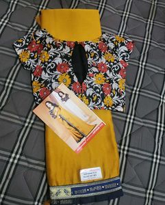 Elegant Mustard Saree with Blouse