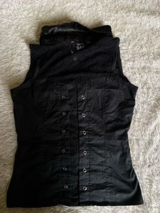 Y2K Xceso Black Sleeveless Top