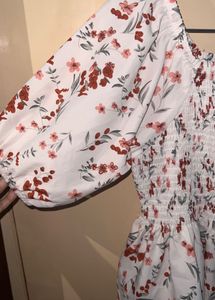 White Floral Top