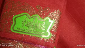 Red Saree With Blouse Peice