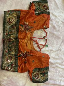 Heavy Net Embroidered Saree with Blouse &amp;Petticoat