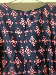 Asymmetrical Hem Print Dress