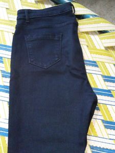 Dark Blue Denim Jeans With Top