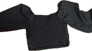 High End Black Crop Top