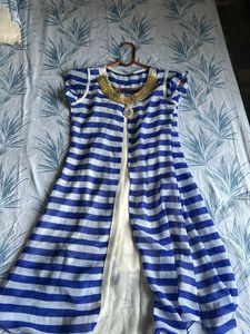 Blue &amp; White Striped Tunic Dress
