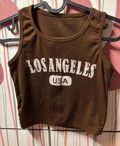 Brown LA Crop Top