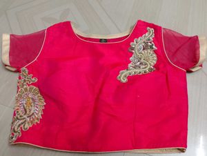 Boat Neck Blouse And Skirt