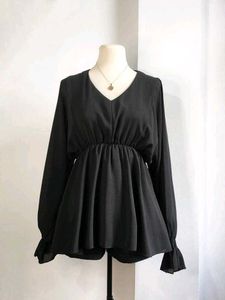 Black Peplum Blouse