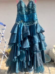 Elegant Teal Ethnic Gown- 2800 rs only