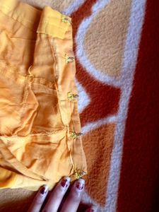 Ombre Effect Mustard Saree