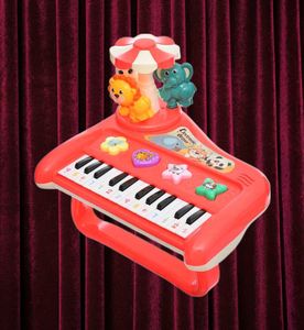 Kids Musical Piano With Animal Figure Rotating