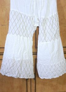 Cotton Sharara White For Women Party Wear