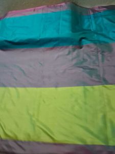 Brand New Colourful Green&amp;Blue Cotton Silk Saree