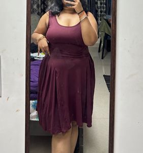 Maroon Cami Mini Dress