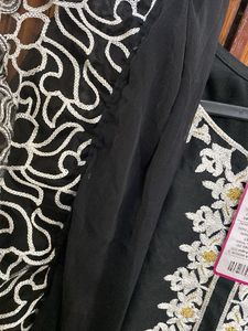 Elegant Black Embroidered Kurta Set