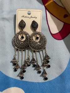 Oxidised Long Earings