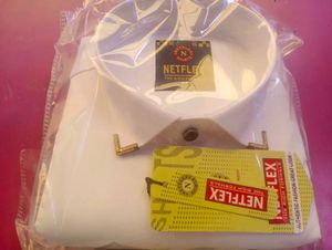 NETFLEX White Formal Shirt for Men