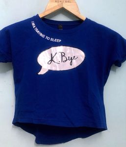 BLUE T-SHIRT TOP