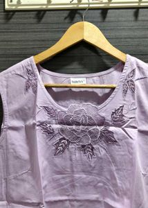 Cut sleeves lavender XXL top