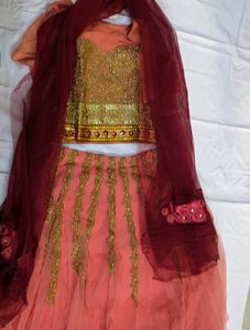 Embroidered Indian Ethnic Dress with Dupatta
